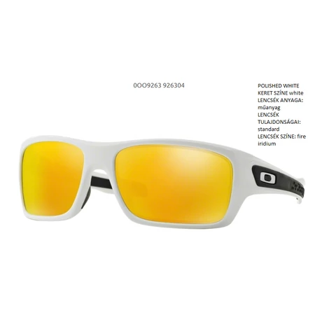 OAKLEY OO9263-04 TURBINE POLISHED WHITE/fire iridium Napszemüveg