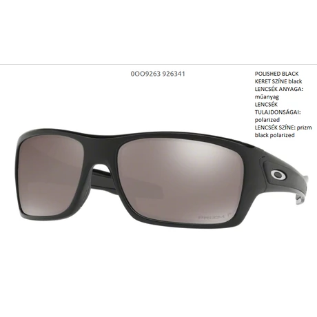 OAKLEY OO9263-41 TURBINE POLISHED BLACK/prizm black polarized Napszemüveg