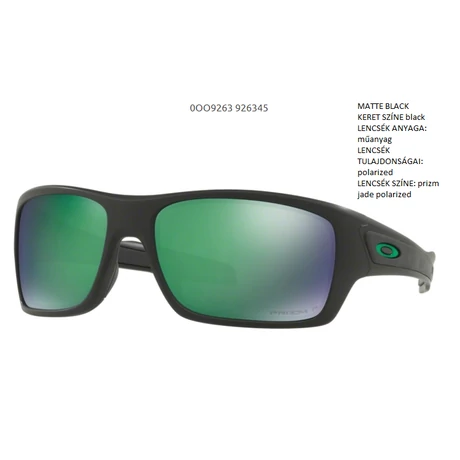 OAKLEY OO9263-45 TURBINE MATTE BLACK/prizm jade polarized Napszemüveg