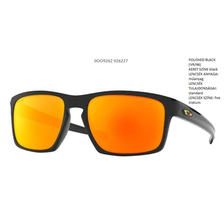 OAKLEY Sliver POLISHED BLACK (VR/46)/fire iridium OO9262-27 Napszemüveg
