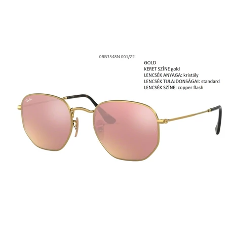 RAY-BAN RB3548N HEXAGONAL 001/Z2 NAPSZEMÜVEG