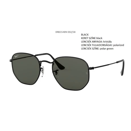 RAY-BAN RB3548N HEXAGONAL 002/58 POL.NAPSZEMÜVEG