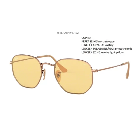 RAY-BAN RB3548N HEXAGONAL  91310Z NAPSZEMÜVEG