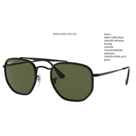 RAY-BAN RB3648M 002/58 THE MARSHAL II NAPSZEMÜVEG