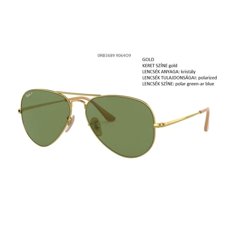 RAY-BAN RB3689 AVIATOR METAL II 9064O9  POL. NAPSZEMÜVEG