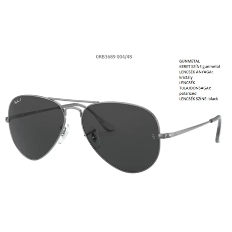 RAY-BAN RB3689 004/48  AVIATOR METAL II NAPSZEMÜVEG