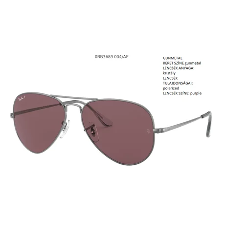 RAY-BAN RB3689 004/AF AVIATOR METAL II NAPSZEMÜVEG