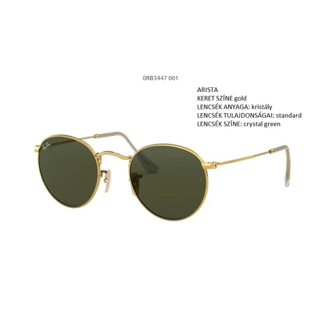 RAY-BAN RB3447 ROUND METAL  001 NAPSZEMÜVEG