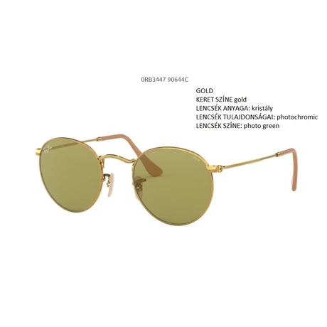 RAY-BAN RB3447 ROUND METAL  90644C NAPSZEMÜVEG RAY-BAN RB3447 ROUND METAL  90644C NAPSZEMÜVEG
