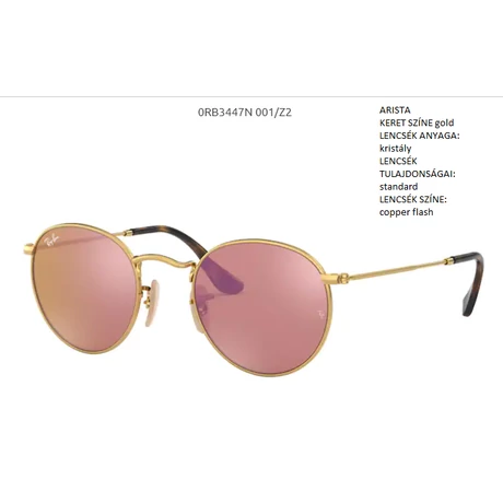 RAY-BAN RB3447N ROUND METAL 001/Z2  NAPSZEMÜVEG