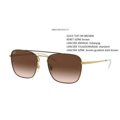 RAY-BAN RB3588 905513 GOLD TOP ON BROWN NAPSZEMÜVEG