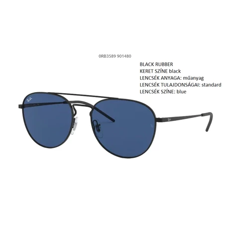 RAY-BAN RB3589 901480 BLACK RUBBER NAPSZEMÜVEG