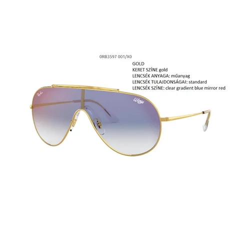 RAY-BAN RB3597 WINGS 001/X0 NAPSZEMÜVEG