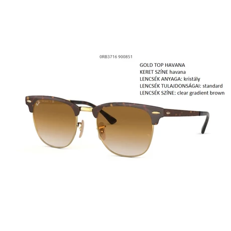RAY-BAN RB3716 900851 CLUBMASTER METAL NAPSZEMÜVEG