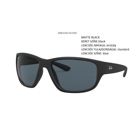 RAY-BAN RB4300 601SR5 MATTE BLACK NAPSZEMÜVEG