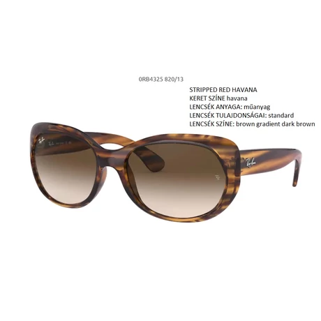 RAY-BAN RB4325 820/13 STRIPPED RED HAVANA NAPSZEMÜVEG