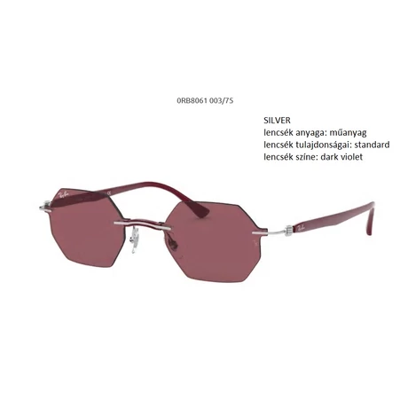 RAY-BAN RB8061 003/75 SILVER NAPSZEMÜVEG