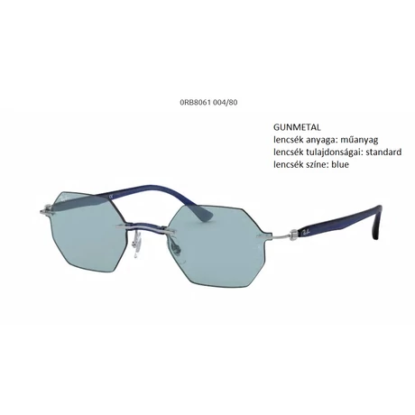 RAY-BAN RB8061 004/80 GUNMETAL NAPSZEMÜVEG