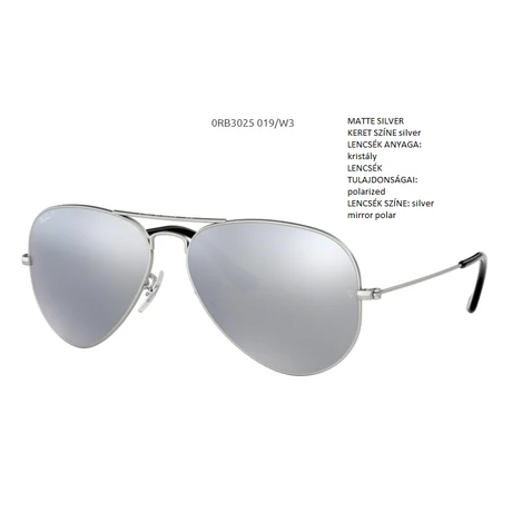 Ray-Ban RB3025 019/W3 Polarizált Aviator Napszemüveg