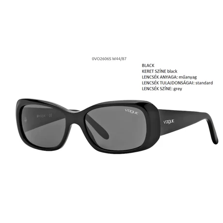 VOGUE VO2606S W44/87 BLACK NAPSZEMÜVEG