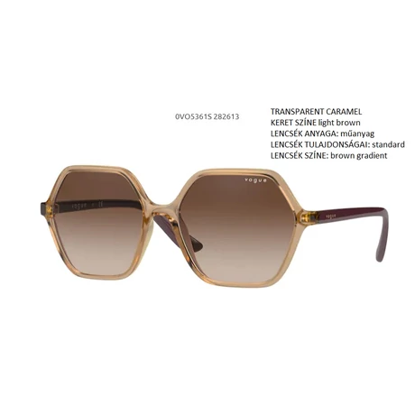 VOGUE VO5361S 282613 TRANSPARENT CARAMEL NAPSZEMÜVEG