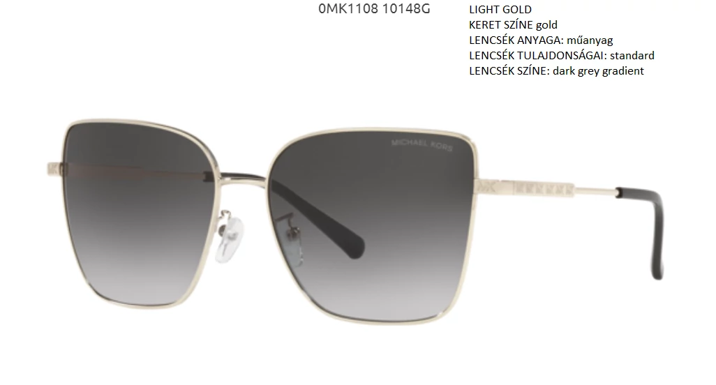 MICHAEL KORS MK1108 BASTIA 10148G LIGHT GOLD NAPSZEMÜVEG