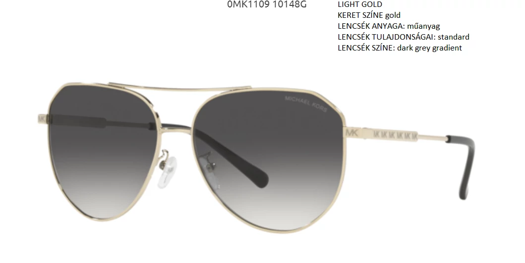 MICHAEL KORS MK1109 CHEYENNE 10148G LIGHT GOLD NAPSZEMÜVEG