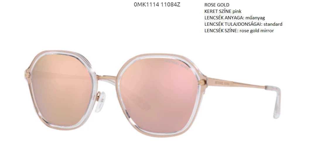 MICHAEL KORS MK1114 SEOUL 11084Z ROSE GOLD NAPSZEMÜVEG