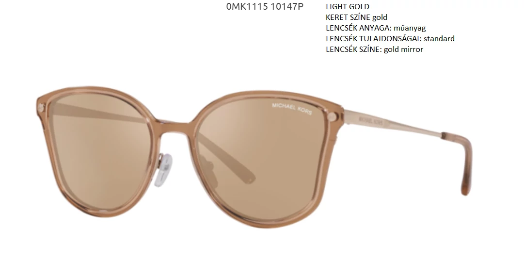 MICHAEL KORS MK1115 TURIN 10147P LIGHT GOLD NAPSZEMÜVEG
