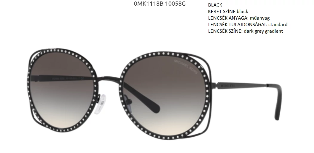 MICHAEL KORS MK1118B RIALTO 10058G BLACK NAPSZEMÜVEG
