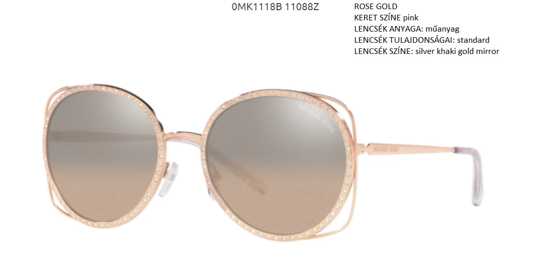 MICHAEL KORS MK1118B RIALTO 11088Z ROSE GOLD NAPSZEMÜVEG