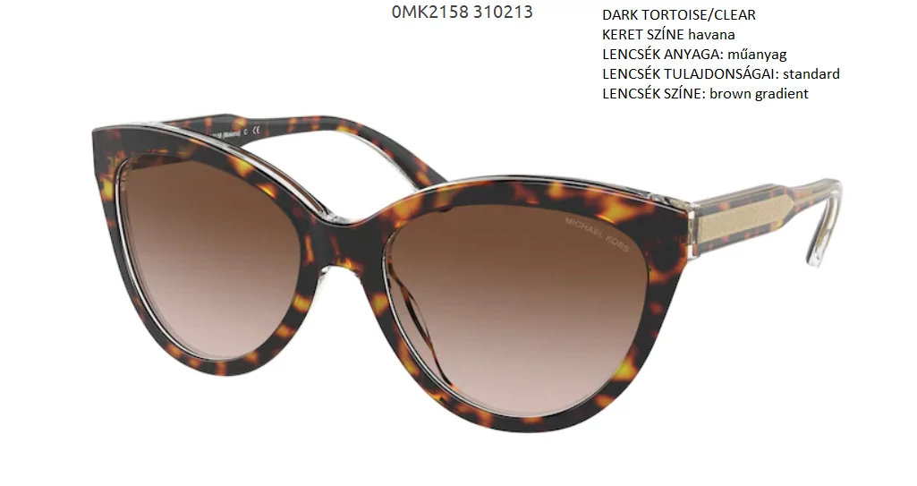 MICHAEL KORS MK2158 MAKENA 310213 DARK TORTOISE/CLEAR NAPSZEMÜVEG
