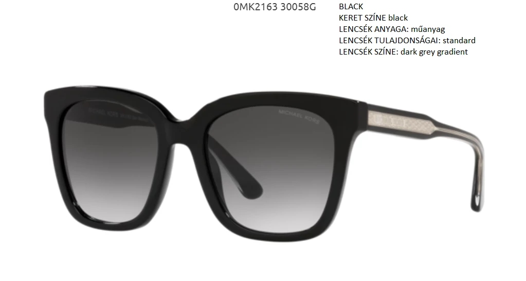 MICHAEL KORS MK2163 SAN MARINO 30058G BLACK NAPSZEMÜVEG