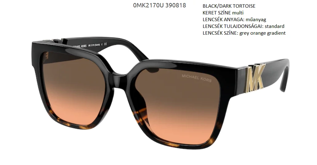 MICHAEL KORS MK2170U KARLIE 390818 BLACK/DARK TORTOISE NAPSZEMÜVEG