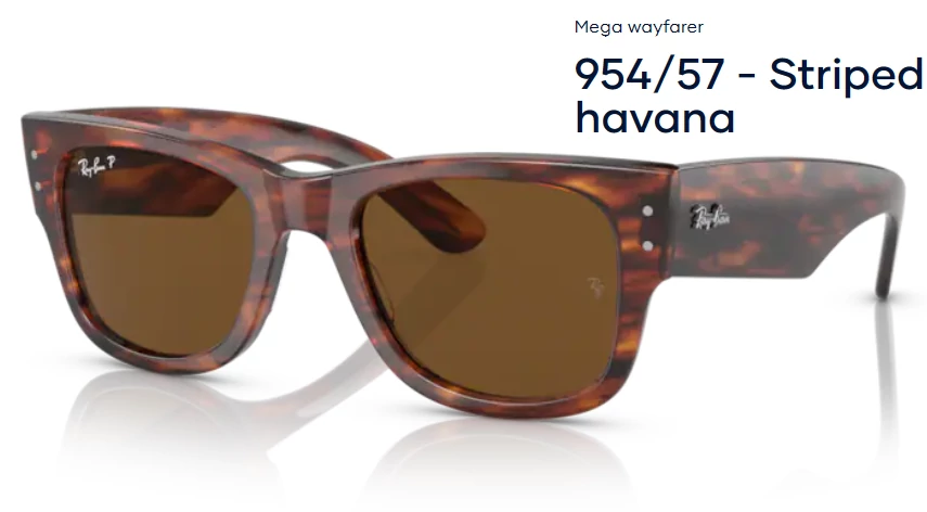 RAY-BAN RB0840S MEGA WAYFARER 954/57 NAPSZEMÜVEG