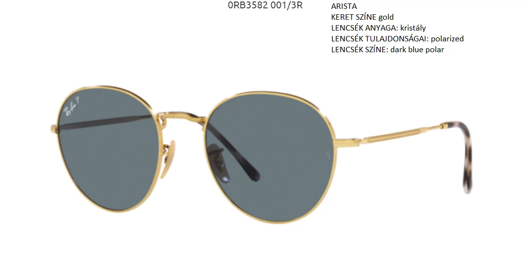 RAY BAN RB3582 DAVID 001/3R NAPSZEMÜVEG