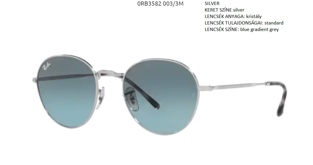 RAY BAN RB3582 DAVID 003/3M NAPSZEMÜVEG