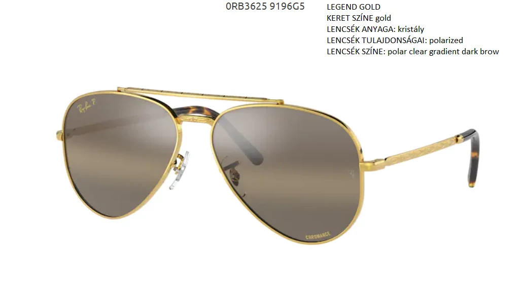 RAY BAN RB3625 NEW AVIATOR 9196G5 NAPSZEMÜVEG