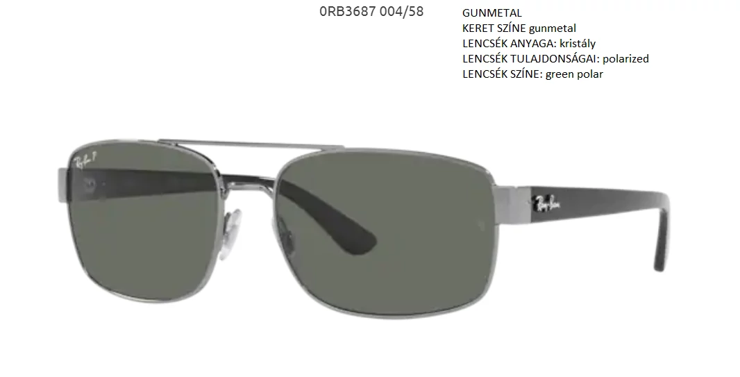 RAY BAN RB3687 004/58 NAPSZEMÜVEG