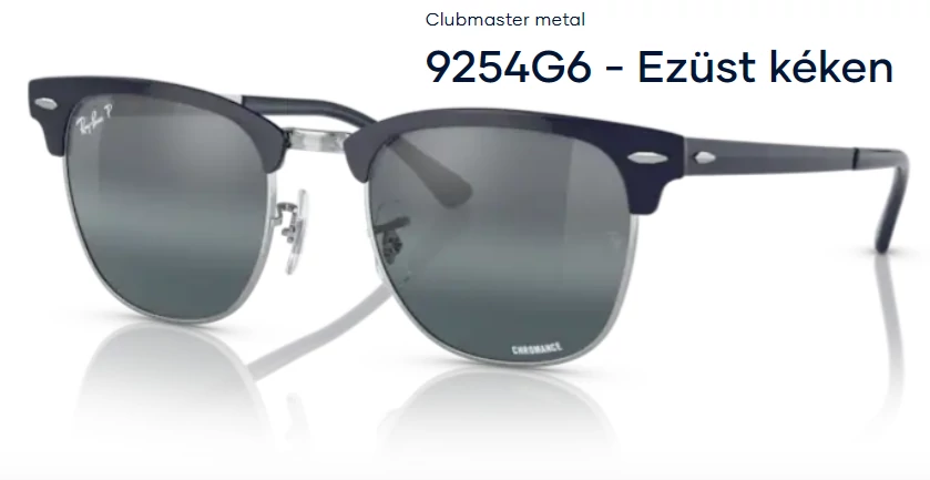 RAY-BAN RB3716 9254G6 CLUBMASTER METAL  NAPSZEMÜVEG