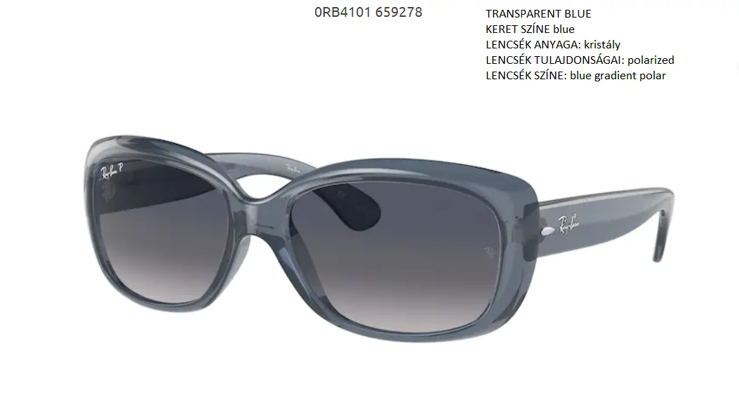 RAY BAN RB4101 JACKIE OHH 659278 - Áttetsző kék NAPSZEMÜVEG