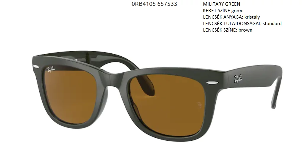 RAY BAN 4105 FOLDING WAYFARER 657533 NAPSZEMÜVEG