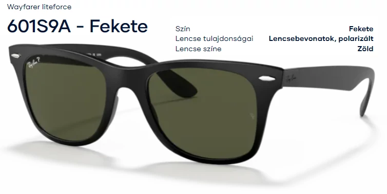 RAY-BAN RB4195 WAYFARER LITEFORCE 601S9A NAPSZEMÜVEG