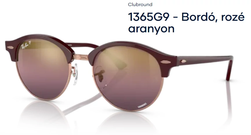 Ray-Ban RB4246 1365G9 CLUBROUND NAPSZEMÜVEG