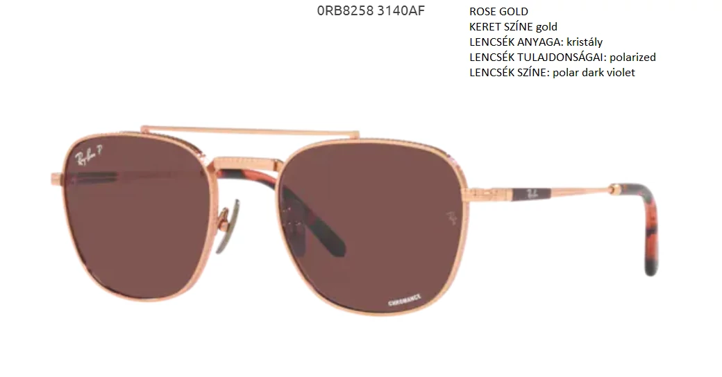 RAY BAN RB8258 FRANK II TITANIUM 3140AF NAPSZEMÜVEG