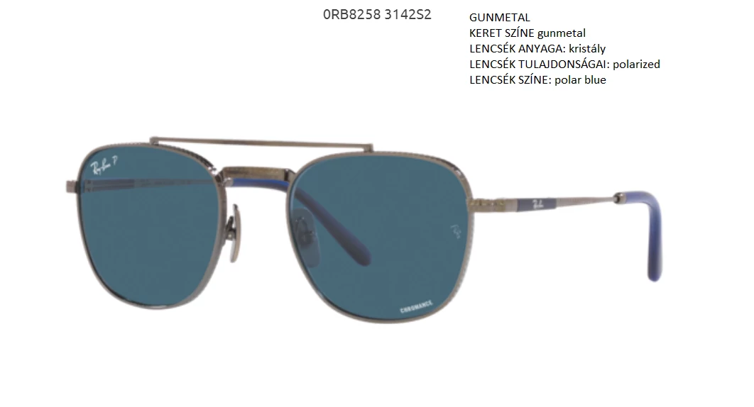 RAY BAN RB8258 FRANK II TITANIUM 3142S2 NAPSZEMÜVEG