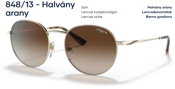 VOGUE VO4206S 848/13 HALVÁNY ARANY NAPSZEMÜVEG
