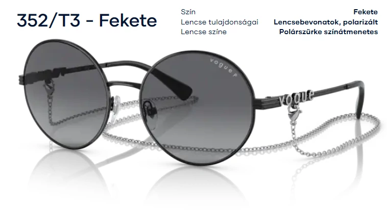 VOGUE VO4227S 352/T3 FEKETE NAPSZEMÜVEG