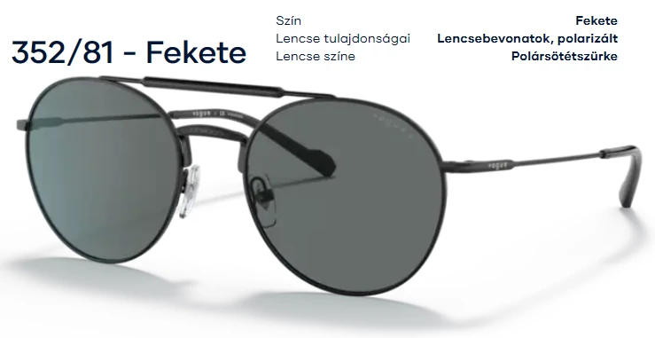 VOGUE VO4240S 352/81 FEKETE NAPSZEMÜVEG