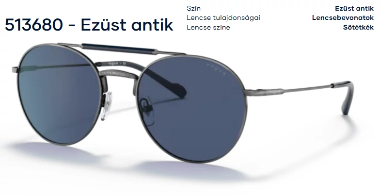 VOGUE 4240S 513680 EZÜST ANTIK NAPSZEMÜVEG